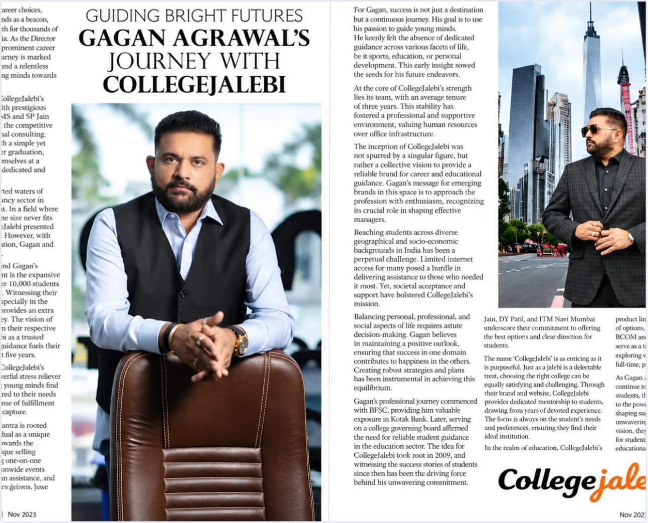 Gagan Agrawal's journey with CollegeJalebi — counselling feature