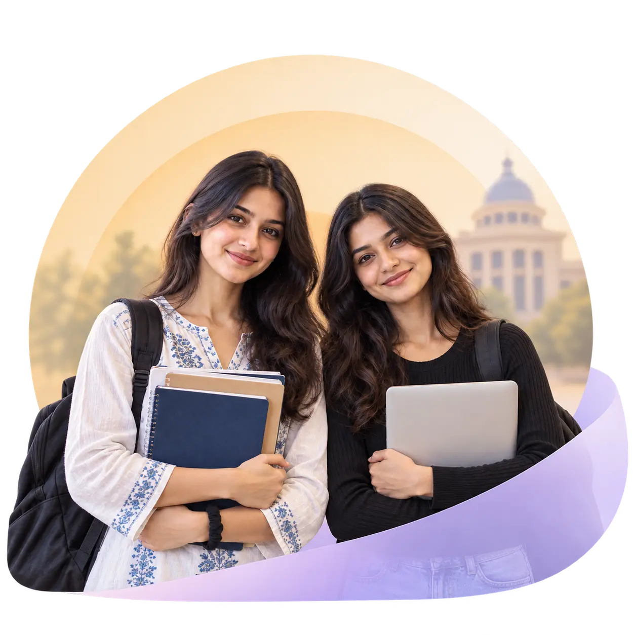 NMIMS CDOE Online MBA students holding books and laptop